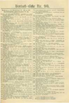 Militair-Wochenblatt Verlust Liste. 1870 Nr.93