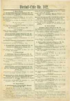 Militair-Wochenblatt Verlust Liste. 1870 Nr.102