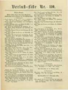 Militair-Wochenblatt Verlust Liste. 1870 Nr.110