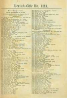 Militair-Wochenblatt Verlust Liste. 1870 Nr.121