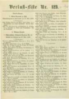 Militair-Wochenblatt Verlust Liste. 1870 Nr.123