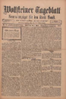 Wollsteiner Tageblatt: Generalanzeiger f&uuml;r den Kreis Bomst: mit der Gratis-Beilage: "Bl&auml;tter und Bl&uuml;ten" 1912.04.04 Nr80