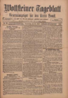 Wollsteiner Tageblatt: Generalanzeiger f&uuml;r den Kreis Bomst: mit der Gratis-Beilage: "Bl&auml;tter und Bl&uuml;ten" 1912.04.25 Nr96