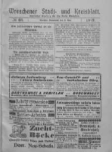 Wreschener Stadt und Kreisblatt: amtlicher Anzeiger f&uuml;r den Kreis Wreschen 1919.05.31 Nr63