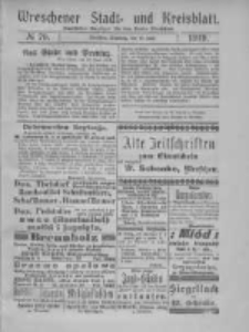 Wreschener Stadt und Kreisblatt: amtlicher Anzeiger für den Kreis Wreschen 1919.06.17 Nr70