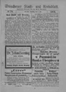Wreschener Stadt und Kreisblatt: amtlicher Anzeiger f&uuml;r den Kreis Wreschen 1919.07.08 Nr79