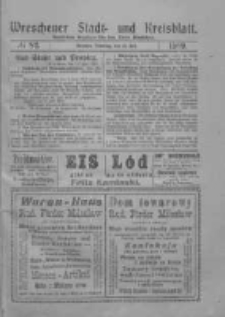 Wreschener Stadt und Kreisblatt: amtlicher Anzeiger f&uuml;r den Kreis Wreschen 1919.07.15 Nr82
