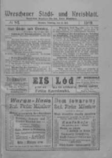 Wreschener Stadt und Kreisblatt: amtlicher Anzeiger für den Kreis Wreschen 1919.07.15 Nr82