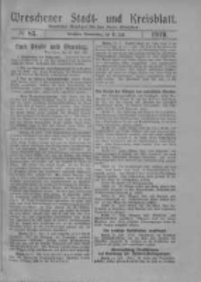 Wreschener Stadt und Kreisblatt: amtlicher Anzeiger f&uuml;r den Kreis Wreschen 1919.07.17 Nr83