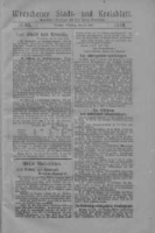 Wreschener Stadt und Kreisblatt: amtlicher Anzeiger f&uuml;r den Kreis Wreschen 1919.07.22 Nr85