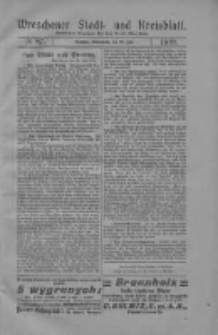 Wreschener Stadt und Kreisblatt: amtlicher Anzeiger für den Kreis Wreschen 1919.07.26 Nr87