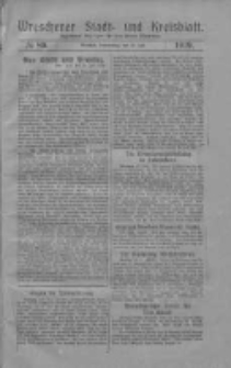 Wreschener Stadt und Kreisblatt: amtlicher Anzeiger für den Kreis Wreschen 1919.07.31 Nr89