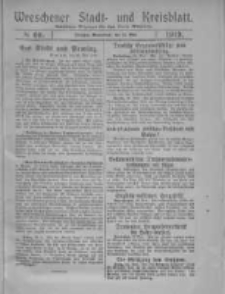 Wreschener Stadt und Kreisblatt: amtlicher Anzeiger f&uuml;r den Kreis Wreschen 1919.05.24 Nr60