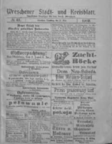 Wreschener Stadt und Kreisblatt: amtlicher Anzeiger f&uuml;r den Kreis Wreschen 1919.05.27 Nr61