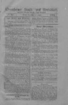 Wreschener Stadt und Kreisblatt: amtlicher Anzeiger f&uuml;r den Kreis Wreschen 1919.08.02 Nr90