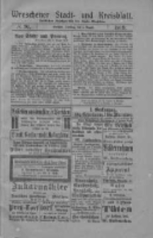 Wreschener Stadt und Kreisblatt: amtlicher Anzeiger für den Kreis Wreschen 1919.08.05 Nr91