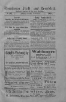 Wreschener Stadt und Kreisblatt: amtlicher Anzeiger f&uuml;r den Kreis Wreschen 1919.08.07 Nr92