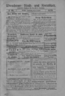 Wreschener Stadt und Kreisblatt: amtlicher Anzeiger f&uuml;r den Kreis Wreschen 1919.08.14 Nr95