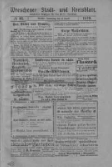 Wreschener Stadt und Kreisblatt: amtlicher Anzeiger für den Kreis Wreschen 1919.08.14 Nr95