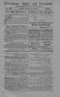 Wreschener Stadt und Kreisblatt: amtlicher Anzeiger f&uuml;r den Kreis Wreschen 1919.08.28 Nr101