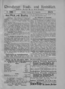 Wreschener Stadt und Kreisblatt: amtlicher Anzeiger für den Kreis Wreschen 1919.09.09 Nr106