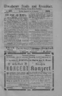 Wreschener Stadt und Kreisblatt: amtlicher Anzeiger für den Kreis Wreschen 1919.09.13 Nr108