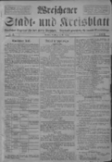 Wreschener Stadt und Kreisblatt: amtlicher Anzeiger f&uuml;r den Kreis Wreschen; Orędownik powiatowy dla powiatu Wrzesińskiego 1919.01.14 Nr5