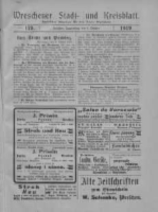 Wreschener Stadt und Kreisblatt: amtlicher Anzeiger f&uuml;r den Kreis Wreschen 1919.09 Nr119