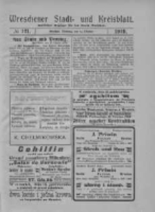 Wreschener Stadt und Kreisblatt: amtlicher Anzeiger f&uuml;r den Kreis Wreschen 1919.10.14 Nr121
