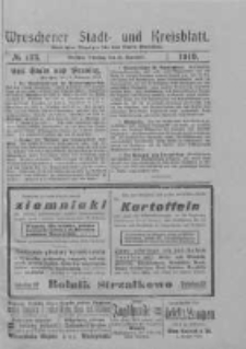 Wreschener Stadt und Kreisblatt: amtlicher Anzeiger f&uuml;r den Kreis Wreschen 1919.11.11 Nr133