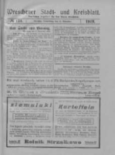 Wreschener Stadt und Kreisblatt: amtlicher Anzeiger für den Kreis Wreschen 1919.11.13 Nr134