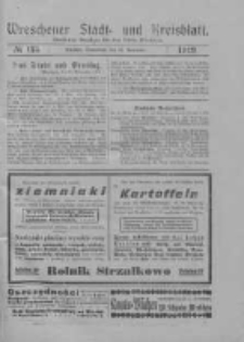 Wreschener Stadt und Kreisblatt: amtlicher Anzeiger für den Kreis Wreschen 1919.11.15 Nr135