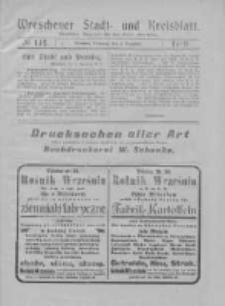 Wreschener Stadt und Kreisblatt: amtlicher Anzeiger f&uuml;r den Kreis Wreschen 1919.12.02 Nr142