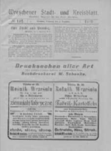 Wreschener Stadt und Kreisblatt: amtlicher Anzeiger für den Kreis Wreschen 1919.12.02 Nr142