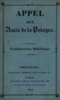 Appel aux Amis de la Pologne: fondation d'une bibliotheque