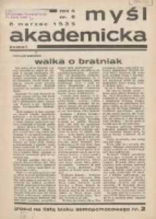 Myśl Akademicka 1935.03.08 R.4 Nr6