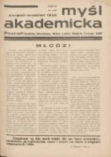 Myśl Akademicka 1938 sierpień/wrzesień R.8 Nr8/9