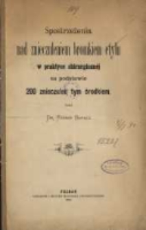 Spostrzeżenia nad znieczuleniem bromkiem etylu w praktyce chirurgicznej na podstawie 200 znieczuleń tym środkiem
