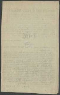 Nous Frédéric Auguste, par le grace de Dieu Roi de Saxe etc. etc. [Incipit:] ayant renoncé par le traité du 18. du courant [...].