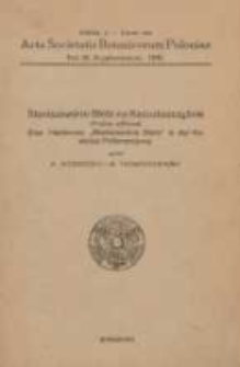 Staniszewskie Błoto na Kaszubszczyźnie: (analiza pyłkowa); Das Heidemoor "Staniszewskie Błoto" in der Kaschubel: Pollenanalyse