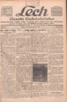 Lech.Gazeta Gnieźnieńska: codzienne pismo polityczne dla wszystkich stanów. Dodatki: tygodniowy "Lechita" i powieściowy oraz dwutygodnik "Leszek" 1932.04.06 R.33 Nr79