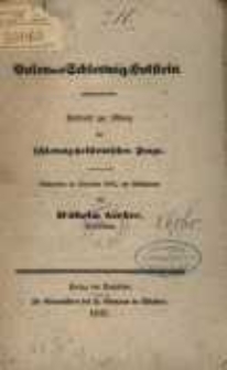 Polen und Schleswig-Holstein. Entwurf zur L&ouml;sung der Schleswig-holsteinischen Frage. Geschrieben im December 1846, aus Westphalen
