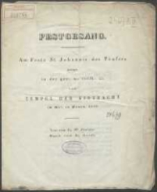 Festgesang. Am Feste St. Johannis des Taufers gesungen in der ger... u... vollk... zum Tempel der Eintracht im Or...Festgesang. Am Feste St. Johannis des Taufers gesungen in der ger... u... vollk... zum Tempel der Eintracht im Or...
