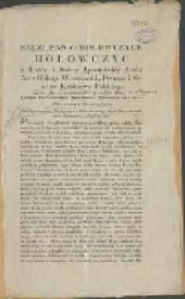 List pasterski do duchowieństwa i wiernych Archidyecezyi Warszawskiey na wielki post. Dan w Warszawie dnia 15. Lutego 1822 roku