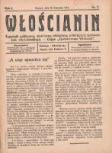 Włościanin: tygodnik polityczny, społeczny, oświatowy poświęcony sprawom ludu włościańskiego: organ "Zjednoczenia Włościan" 1919.11.30 R.1 Nr7