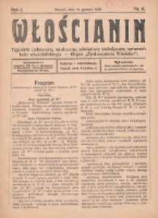 Włościanin: tygodnik polityczny, społeczny, oświatowy poświęcony sprawom ludu włościańskiego: organ "Zjednoczenia Włościan" 1919.12.14 R.1 Nr9