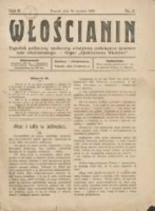 Włościanin: tygodnik polityczny, społeczny, oświatowy poświęcony sprawom ludu włościańskiego: organ "Zjednoczenia Włościan" 1920.01.18 R.2 Nr3