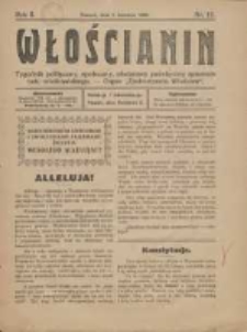 Włościanin: tygodnik polityczny, społeczny, oświatowy poświęcony sprawom ludu włościańskiego: organ "Zjednoczenia Włościan" 1920.04.04 R.2 Nr12