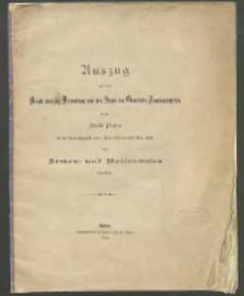 Auszug aus dem Bericht über die Verwaltung und den Stand der Gemeinde-Angelegenheiten in der Stadt Posen. 1893-1894 (1894)