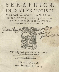 Seraphicae in divi Francisci vitam [...] carmine editae [...]